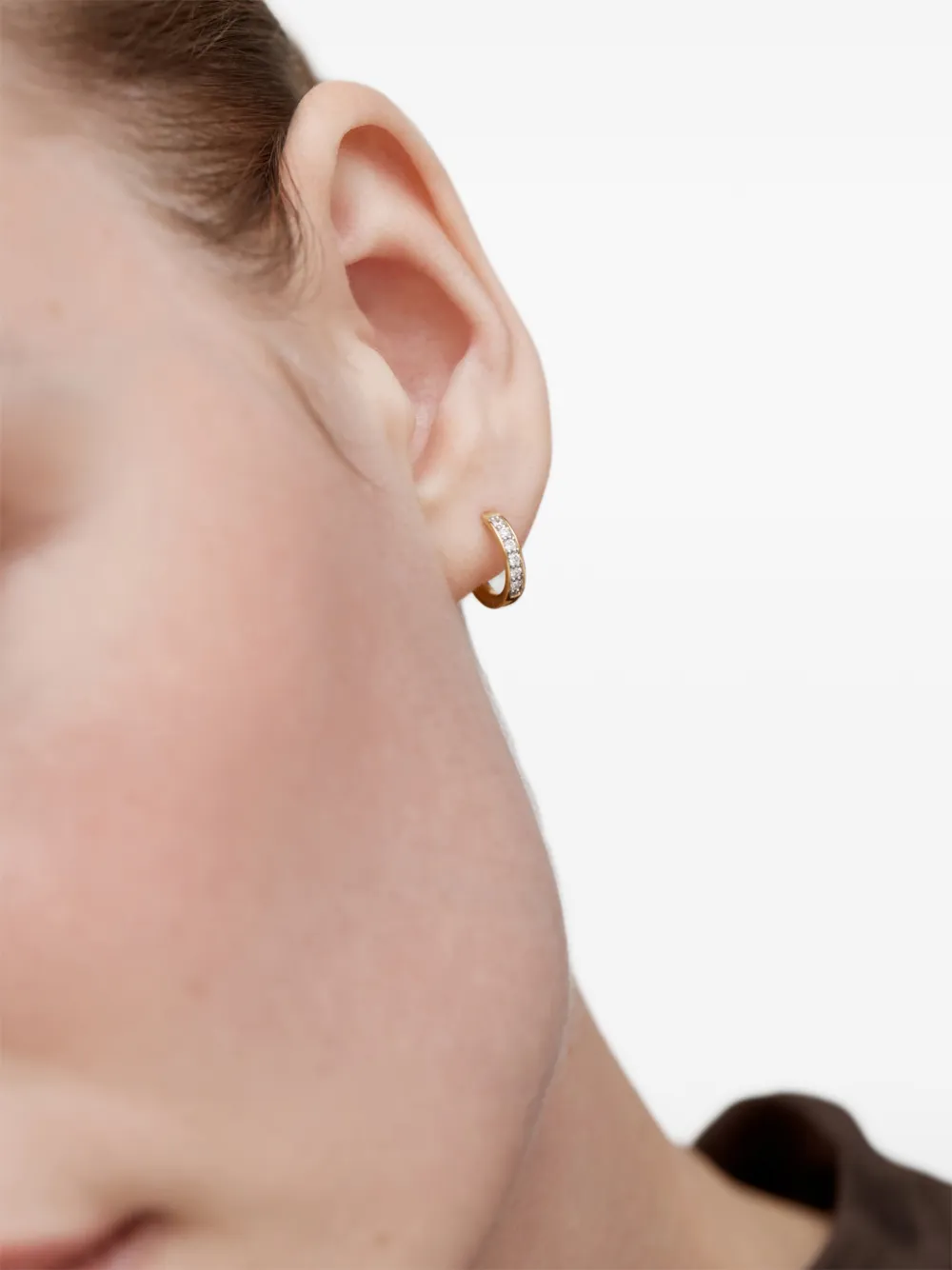 Monica Vinader Puces D'oreilles Essential Pavées De Diamants 