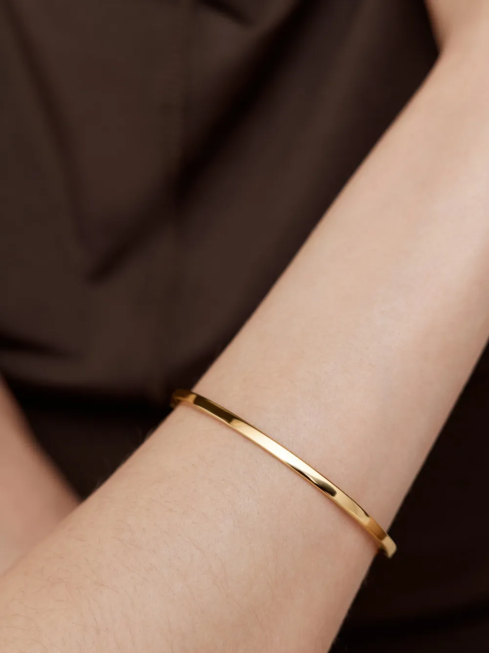 Monica Vinader Essential bangle bracelet - Oro