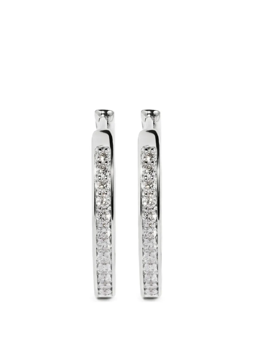 Monica Vinader Essential Ohrringe mit Diamanten - Silber