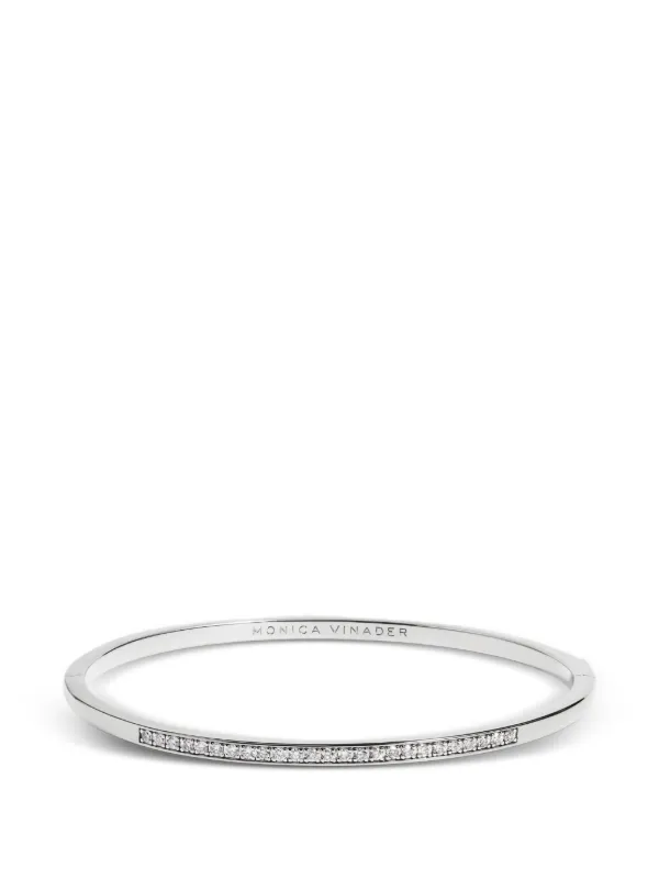 Monica Vinader Essential ダイヤモンド バングルブレスレット 