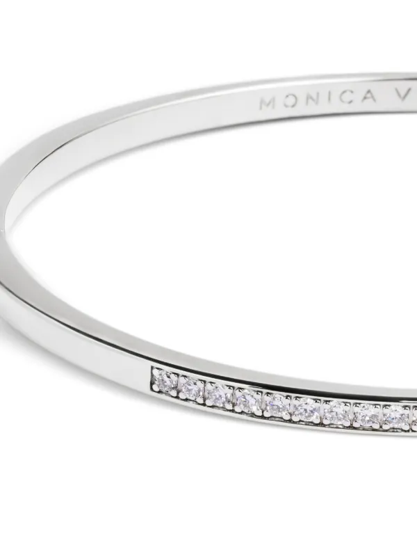 Monica Vinader Essential ダイヤモンド バングルブレスレット 