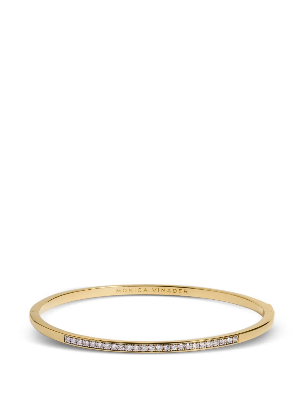 Monica Vinader Essential diamond bangle bracelet - Oro