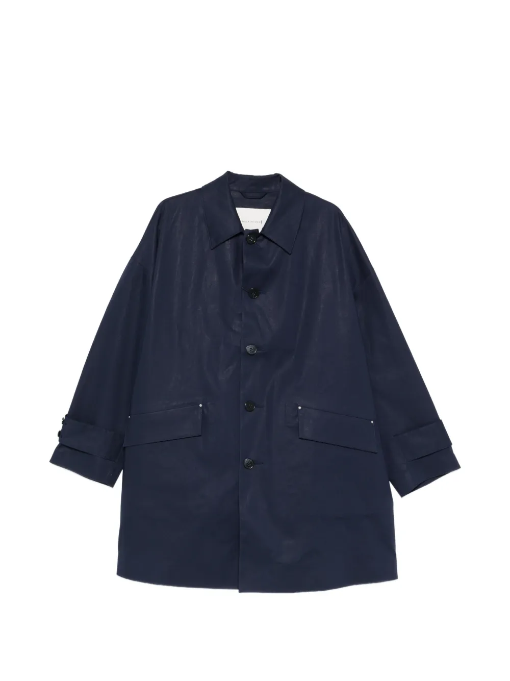 Mackintosh Humbie buttoned flap-pocket coat - Blu