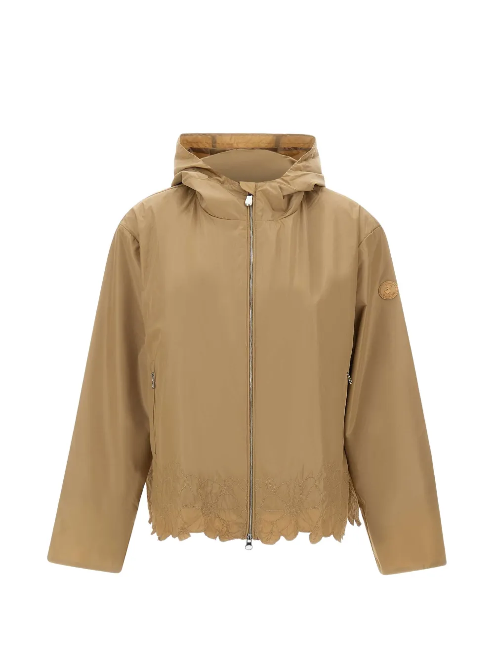 Save The Duck Flo floral-embroidery hooded jacket - Toni neutri