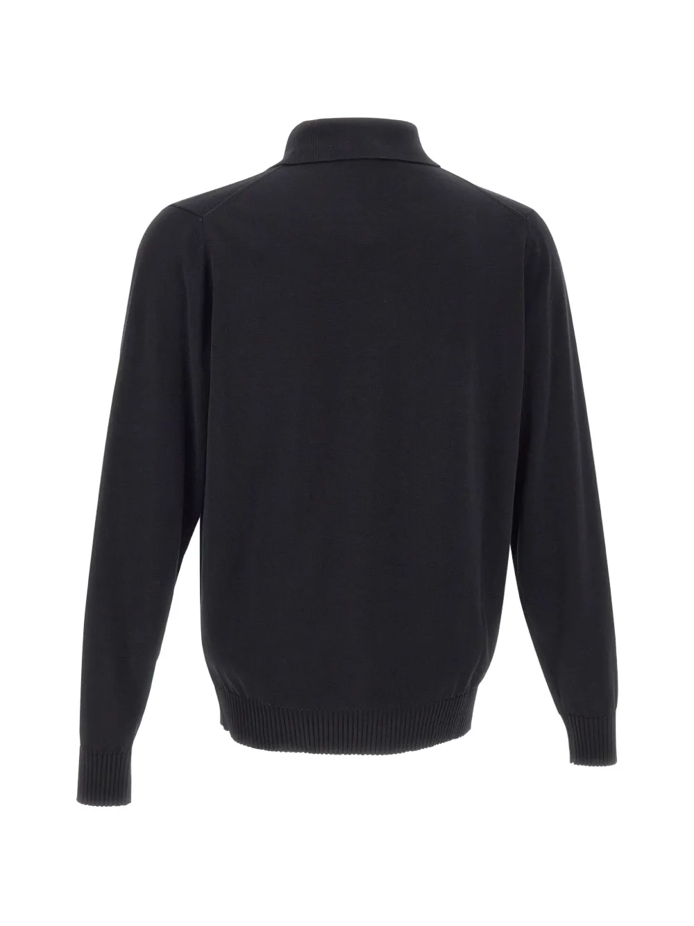 Filippo De Laurentiis Vest met knoopsluiting en polokraag Zwart