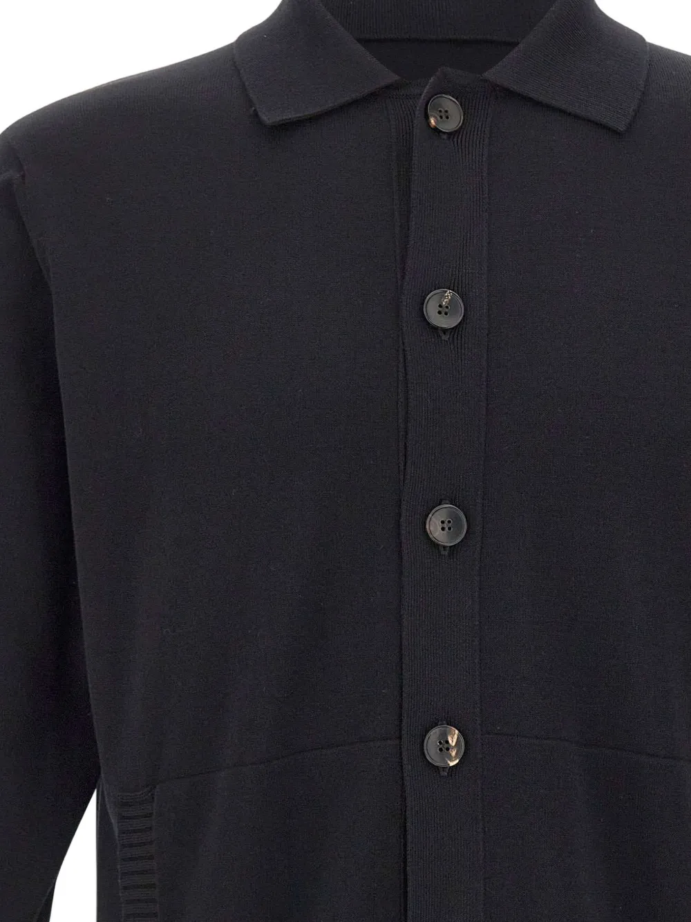 Filippo De Laurentiis Vest met knoopsluiting en polokraag Zwart