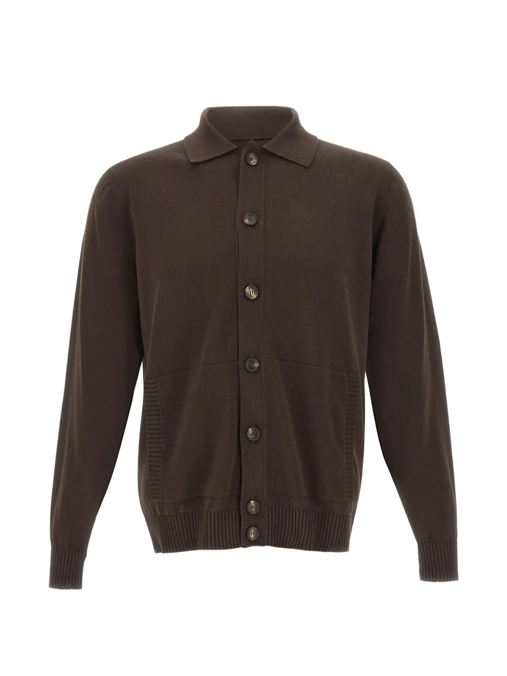 Filippo De Laurentiis polo-collar button-up cardigan - Brown