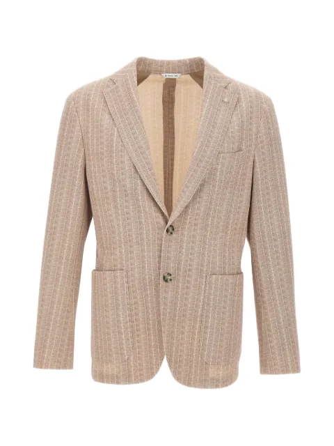 Manuel Ritz Nuvola striped cotton blazer