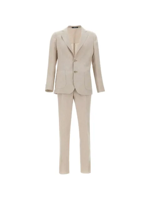 Barba patch-pocket pleated suit