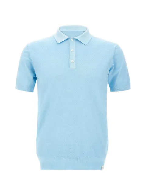 Peuterey diamond-textured knit polo shirt