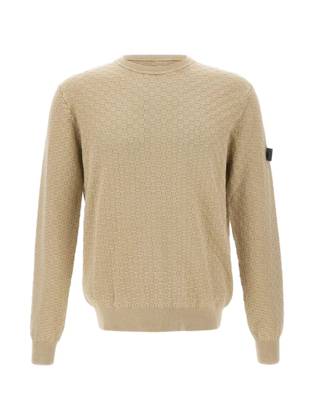 Peuterey Omnium checked weave sweater - Toni neutri