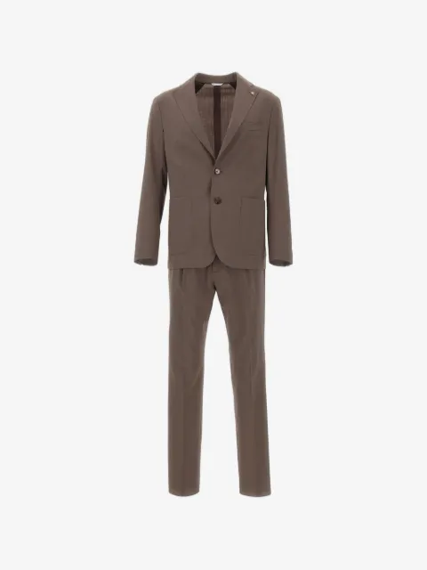 Manuel Ritz logo-pin patch-pocket suit