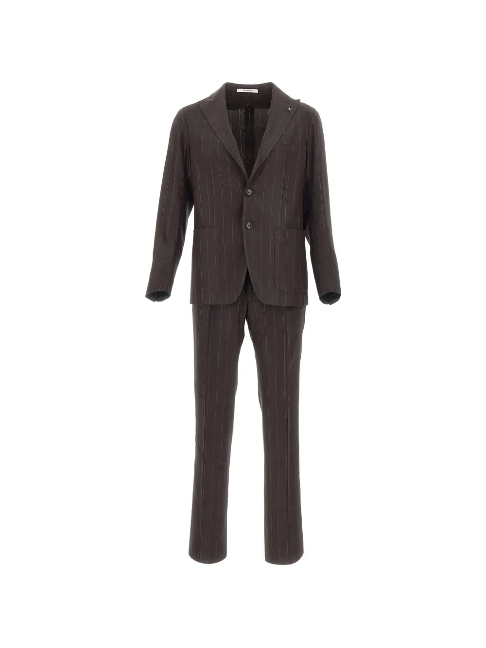 Tagliatore pinstriped patch-pocket suit - Marrone