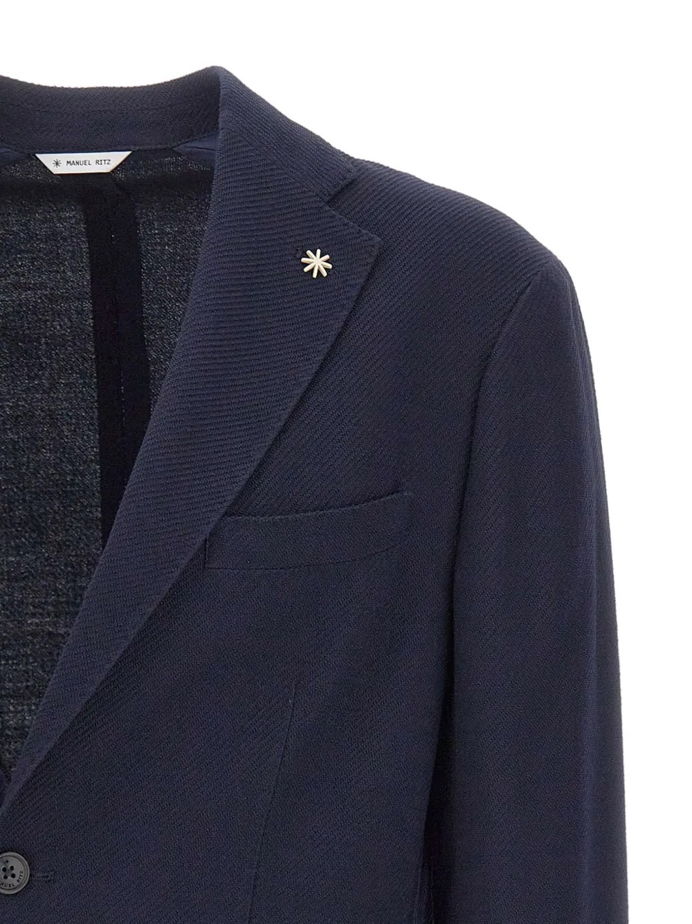 Manuel Ritz Blazer met speld Blauw