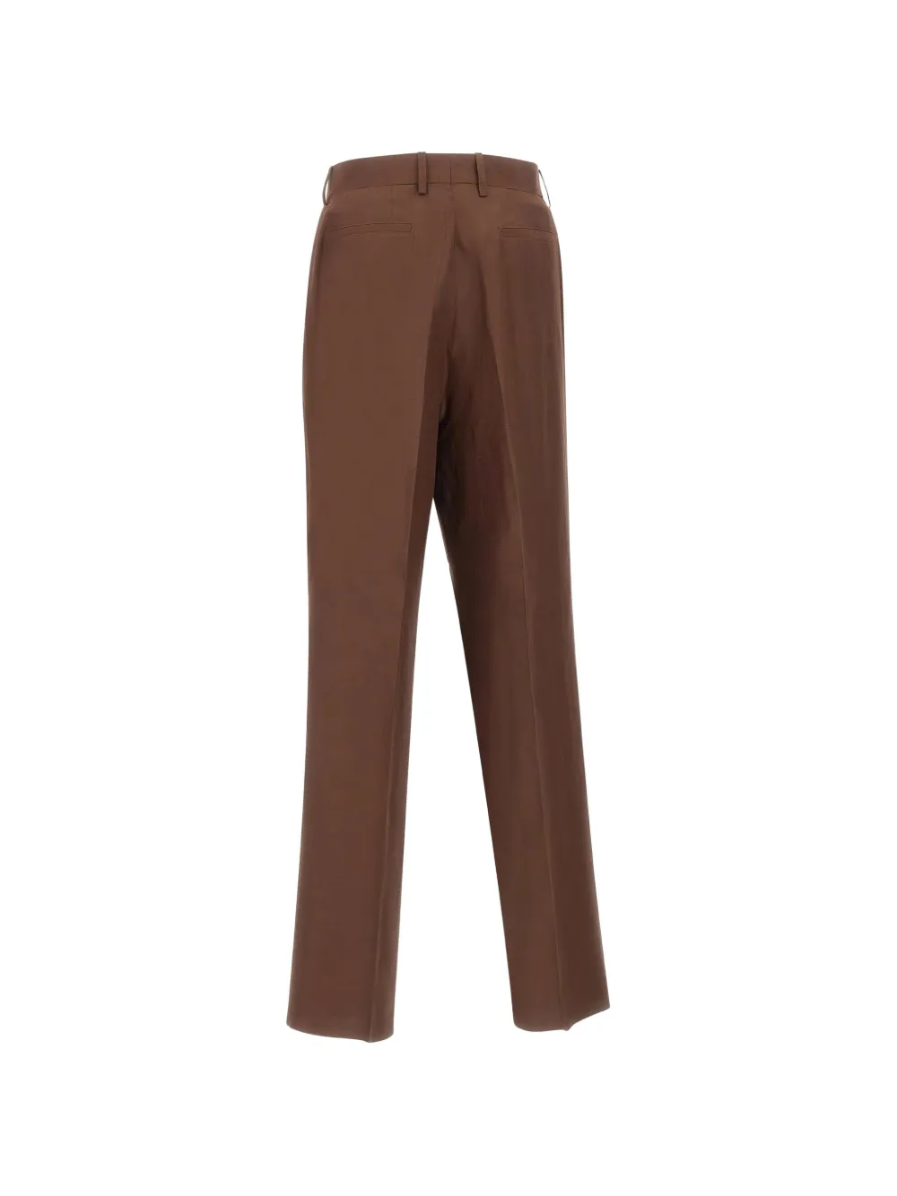  Laneus Button Pressed Trousers - Brown 
