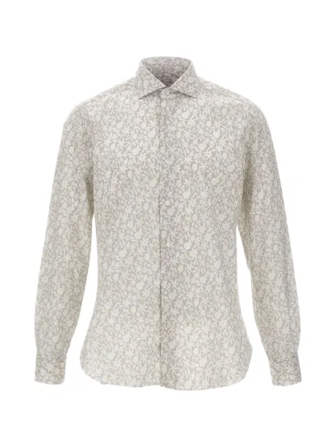 Barba floral-print button-fastening shirt