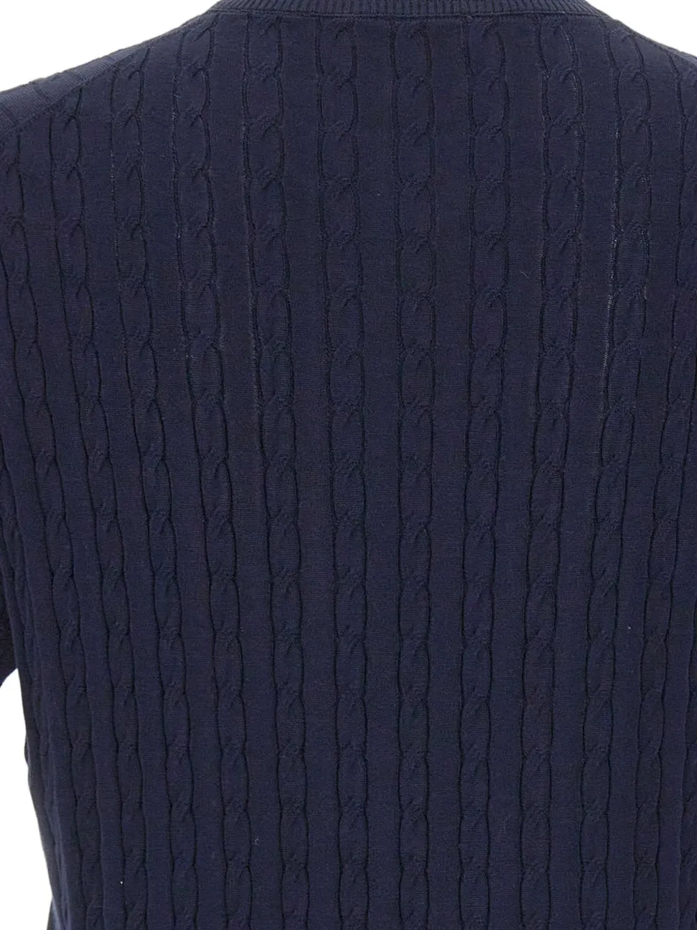Kangra Kabelgebreid T-shirt Blauw