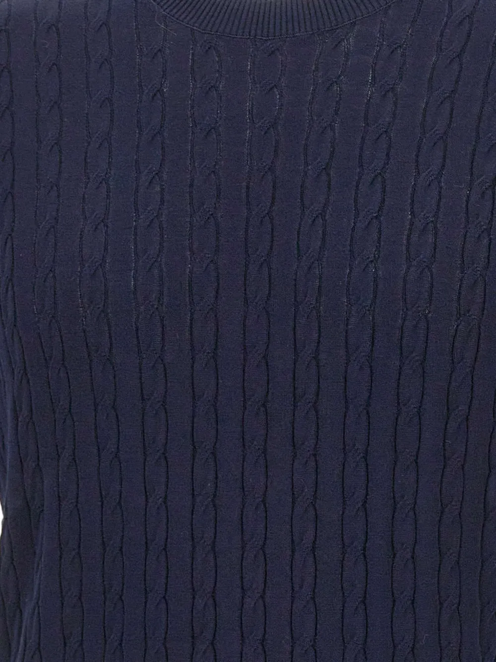 Kangra Kabelgebreid T-shirt Blauw