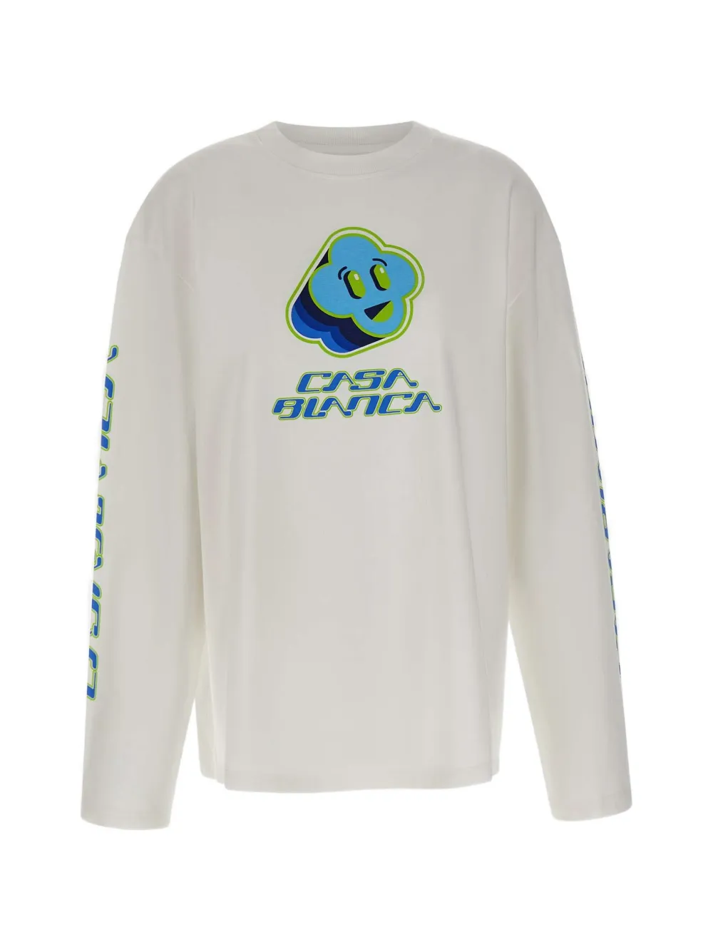 Casablanca graphic-print long-sleeve T-shirt - Bianco