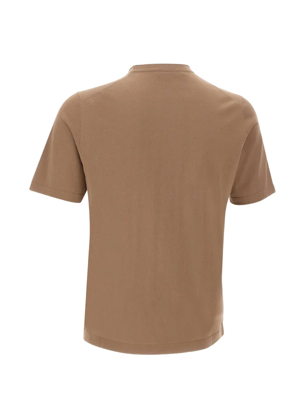 Kangra Ribgebreid T-shirt met ronde hals Bruin
