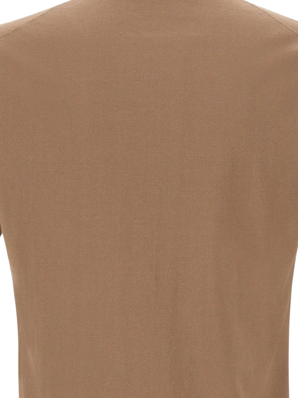 Kangra Ribgebreid T-shirt met ronde hals Bruin