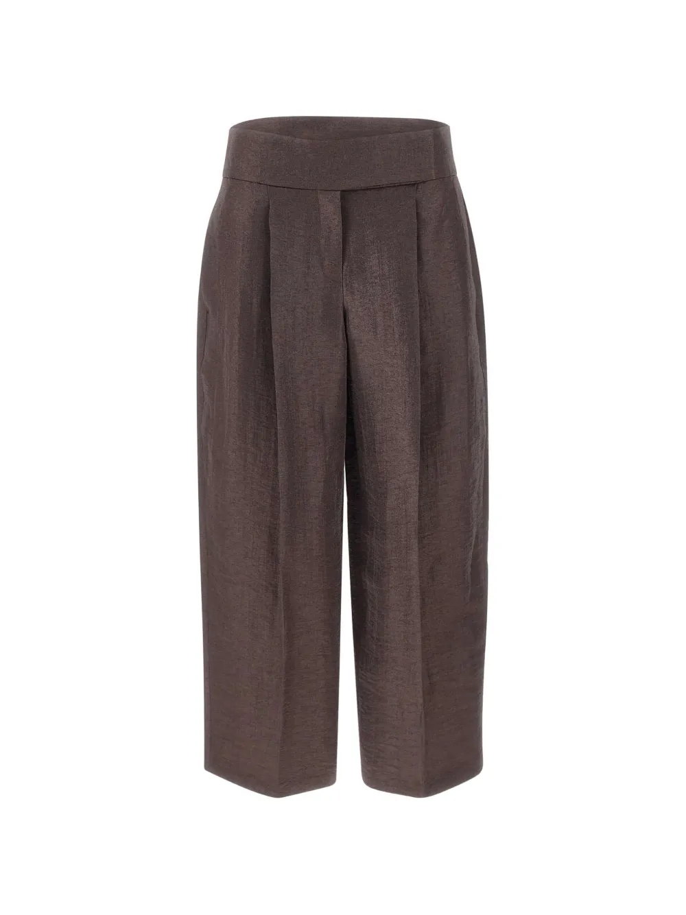 BOSS pleated-design trousers - Marrone