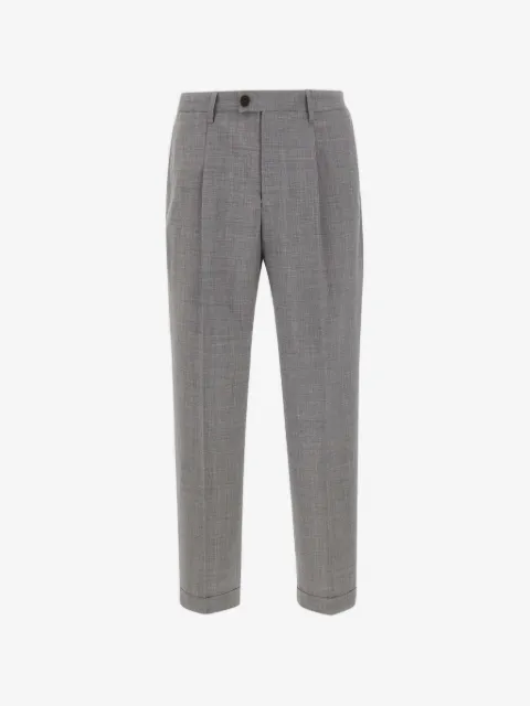 DEVORE pleated cuffed trousers