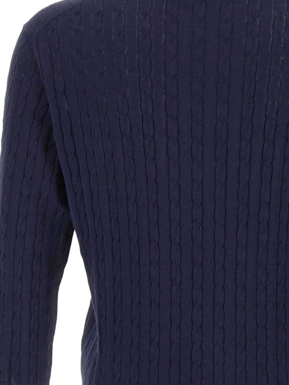 Kangra Kabelgebreide trui Blauw
