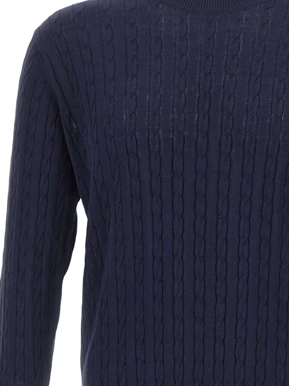 Kangra Kabelgebreide trui Blauw