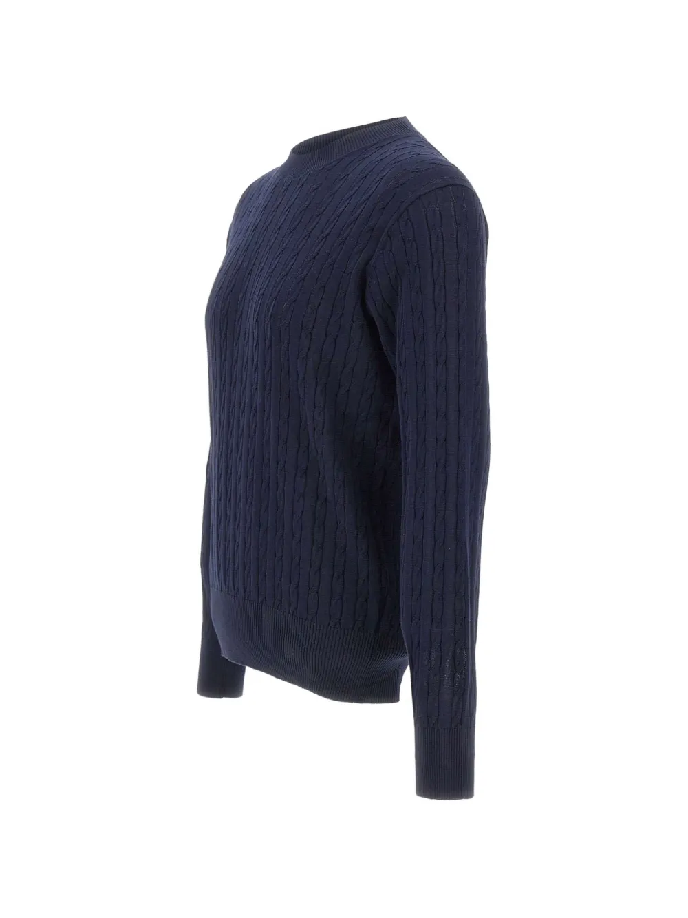 Kangra Kabelgebreide trui Blauw