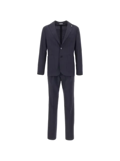 Manuel Ritz patch-pocket logo-pin suit