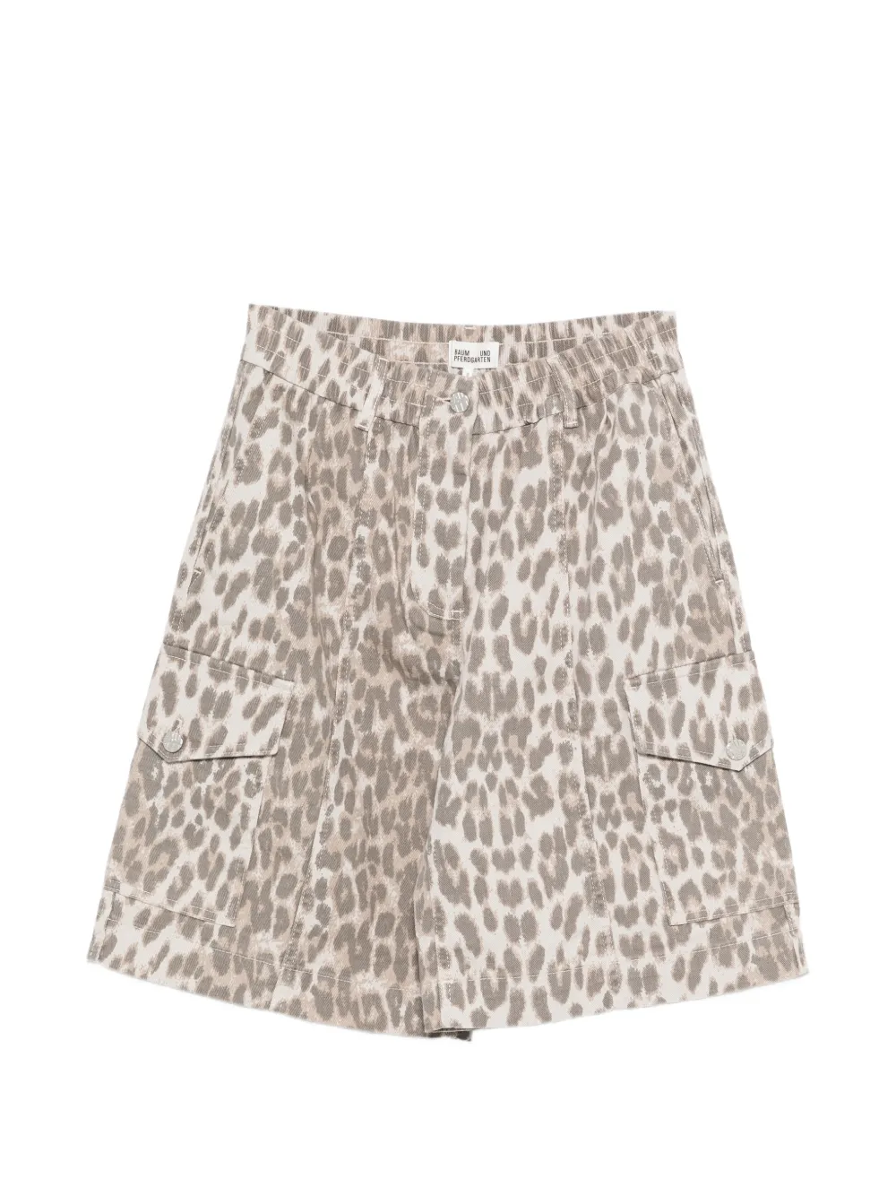 Baum Und Pferdgarten Neeto leopard-print cargo-pocket shorts - Grigio