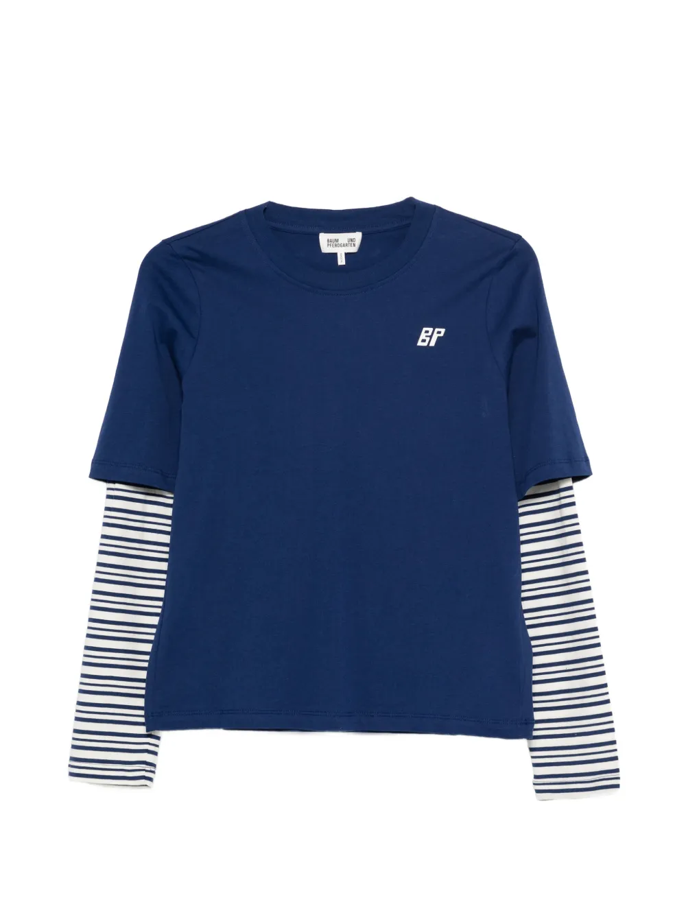Baum Und Pferdgarten Jolin striped logo T-shirt - Blu