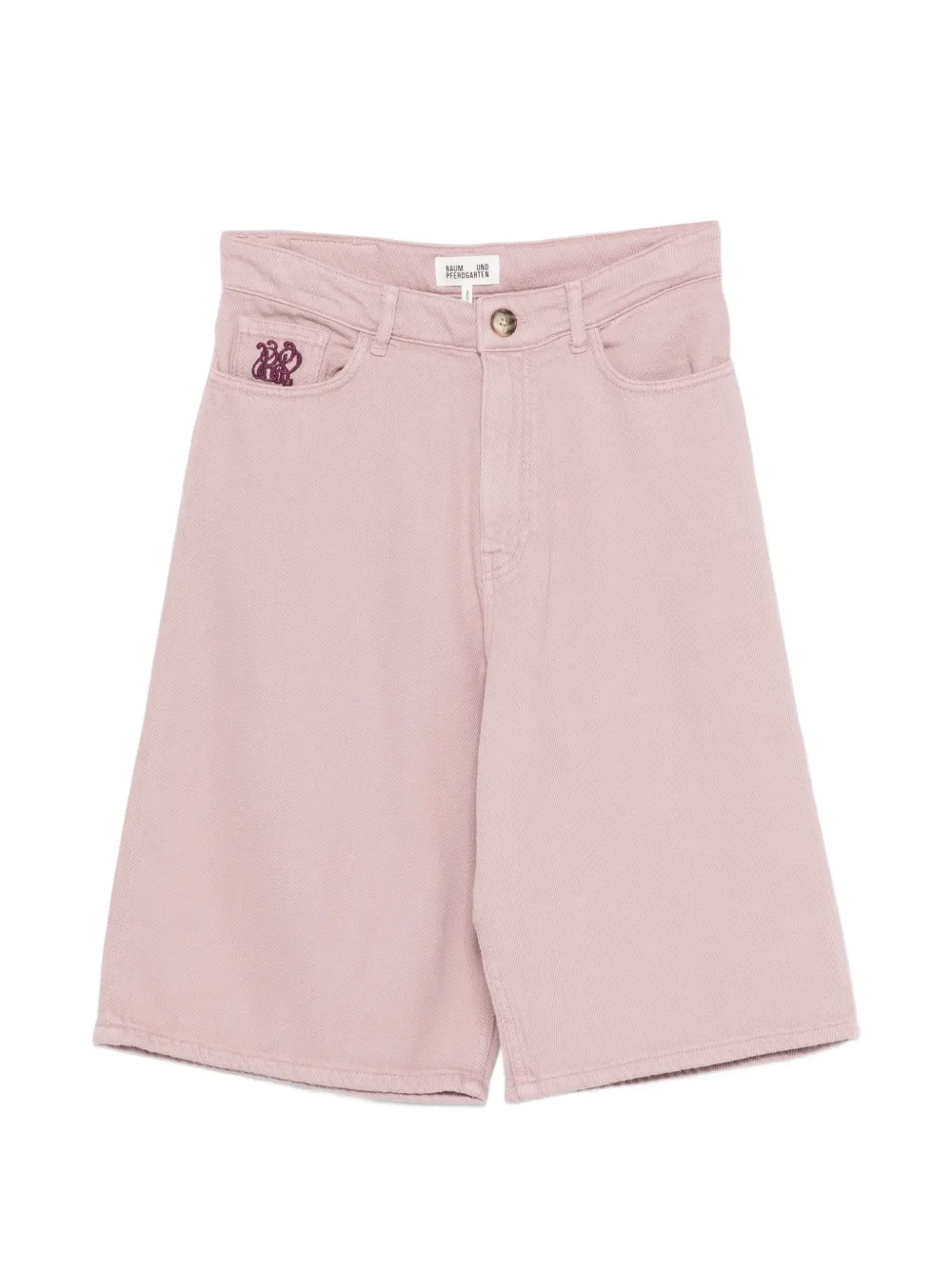 Baum Und Pferdgarten Niamh embroidered denim shorts - Rosa