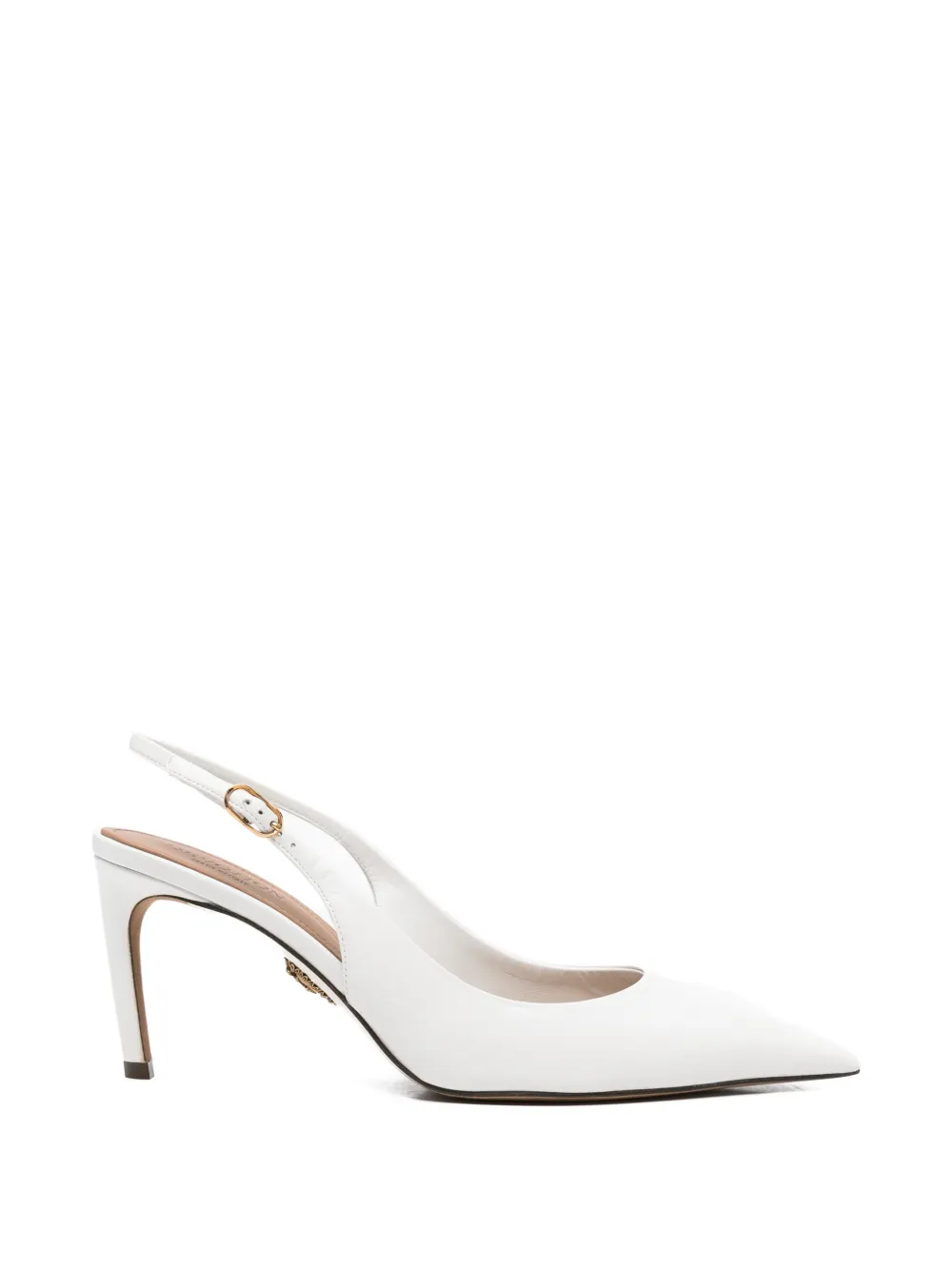 Dolce & Gabbana Pre-Owned leather slingback pumps - Bianco
