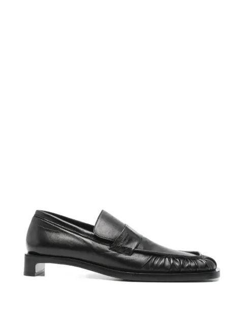 Jil Sander Pre-Owned ruched leather loafers