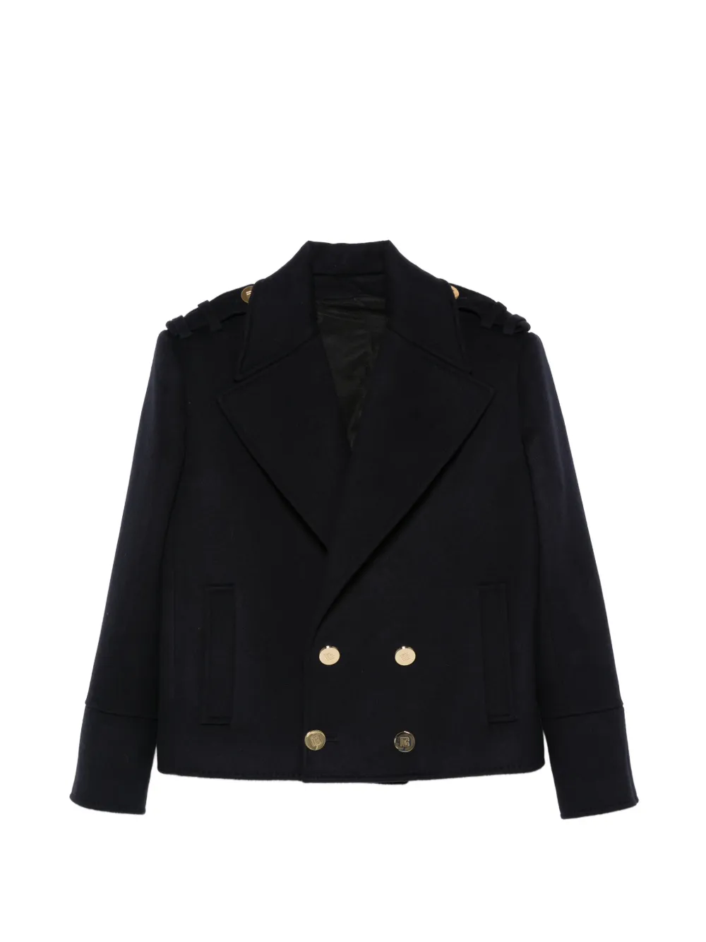 Balmain Pre-Owned double-breasted peacoat - Blu
