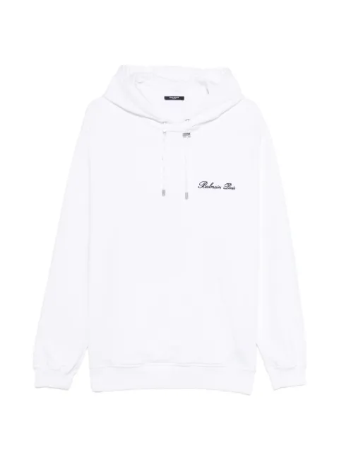 Balmain Pre-Owned embroidered logo hoodie