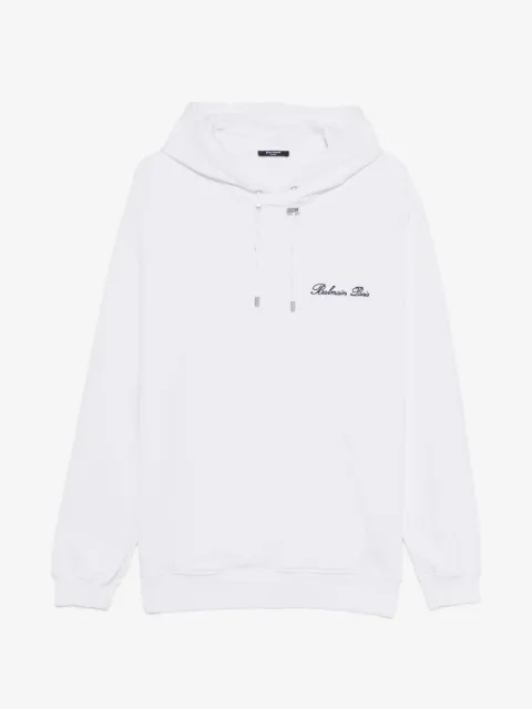 Balmain Pre-Owned embroidered logo hoodie