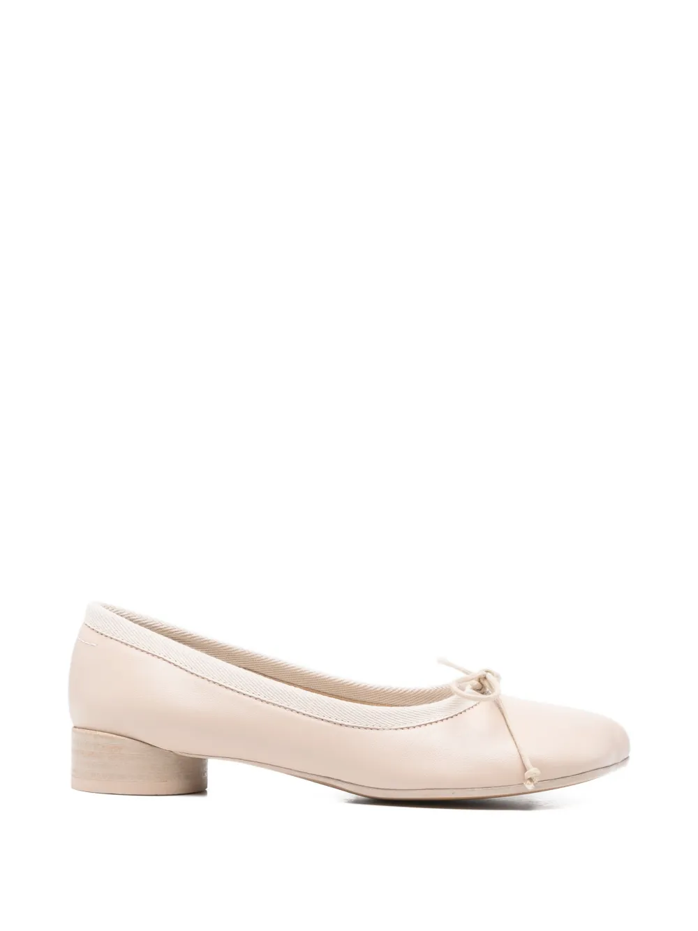 Maison Martin Margiela Pre-Owned Anatomic bow-detail ballerina flats - Toni neutri