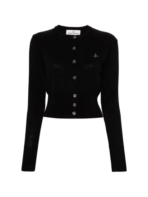 Vivienne Westwood Pre-Owned logo-embroidered cropped cardigan