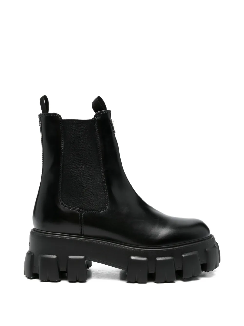 Prada Pre-Owned Monolith leather chelsea boots - Schwarz