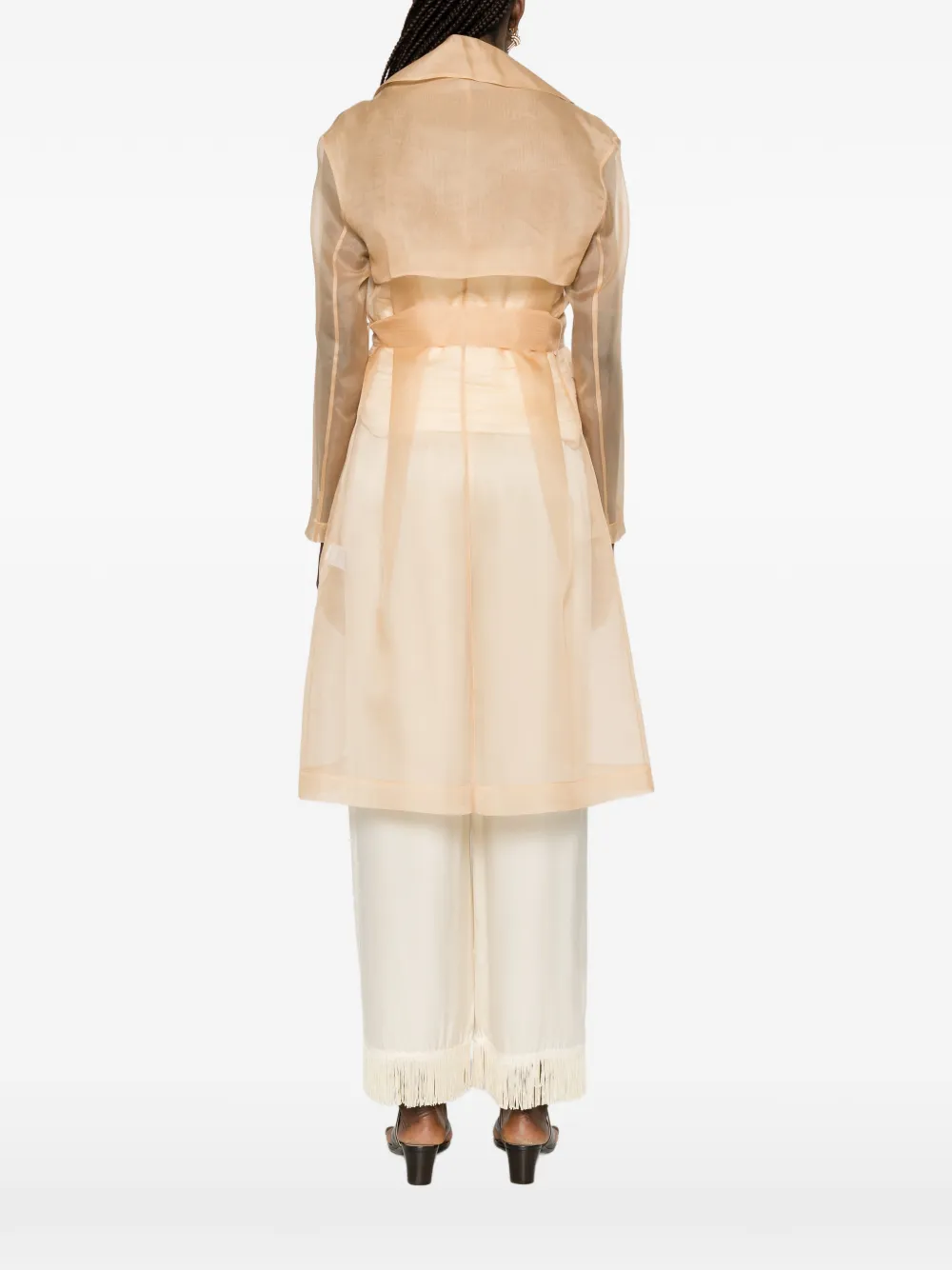 Antonelli Belted Coat In Neutral