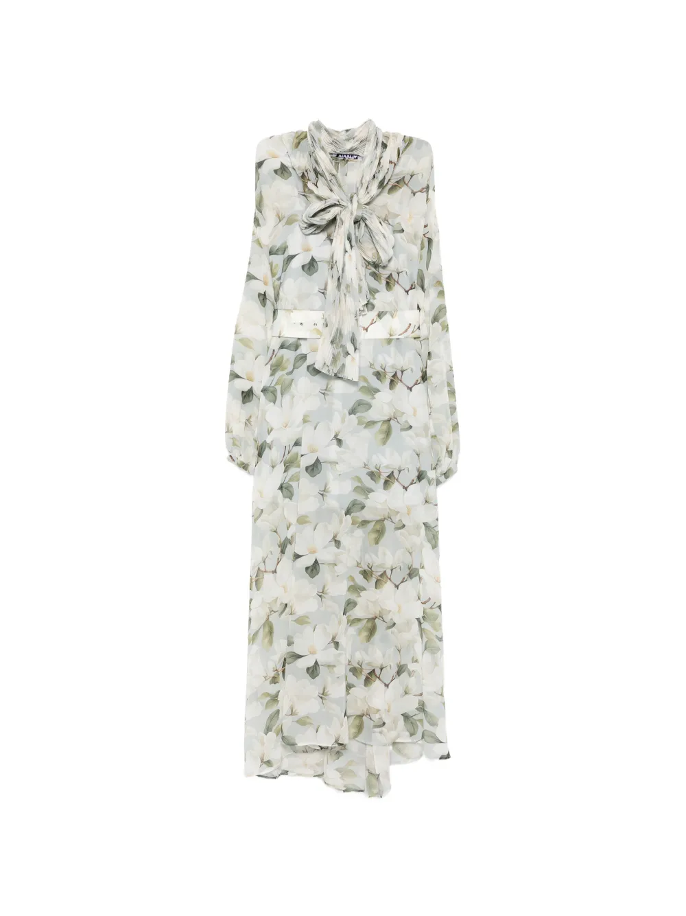 Vivetta floral-print pussy-bow dress - Bianco