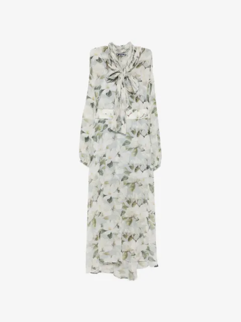 Vivetta floral-print pussy-bow dress