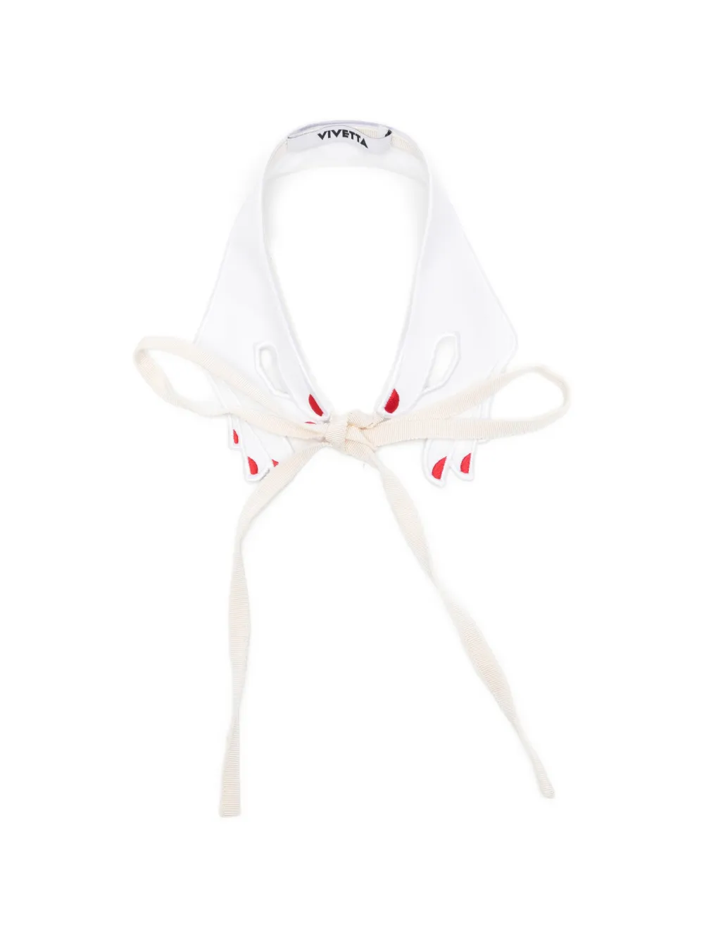 Vivetta embroidered tie - Bianco