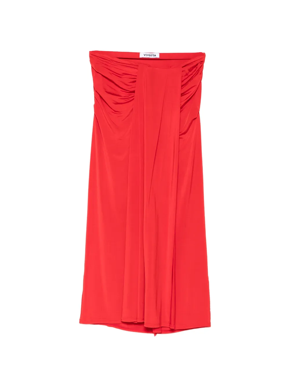 Vivetta ruched midi skirt - Rosso