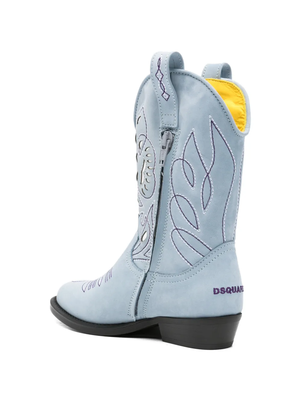 DSQUARED2 KIDS suede cowboy boots Blauw