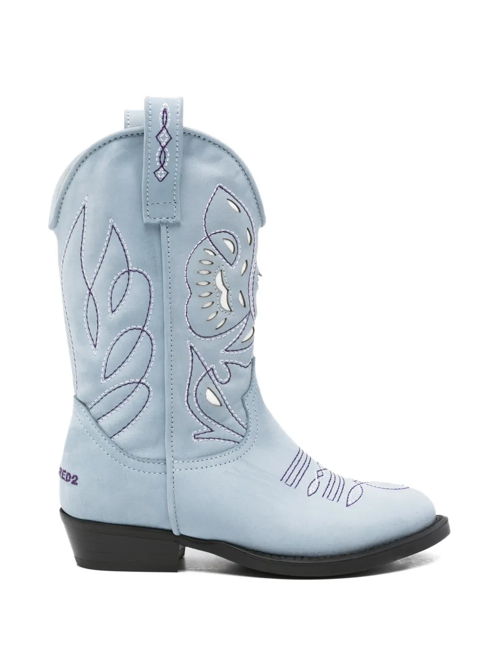 DSQUARED2 KIDS suede cowboy boots - Blu
