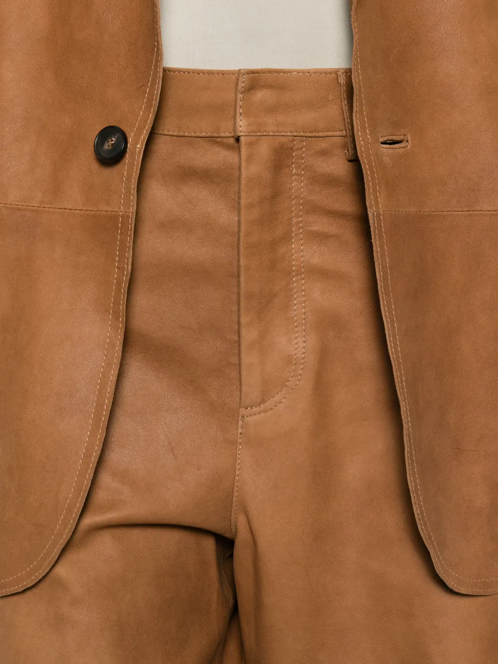 Tela Shorts met zak en vlakken Bruin